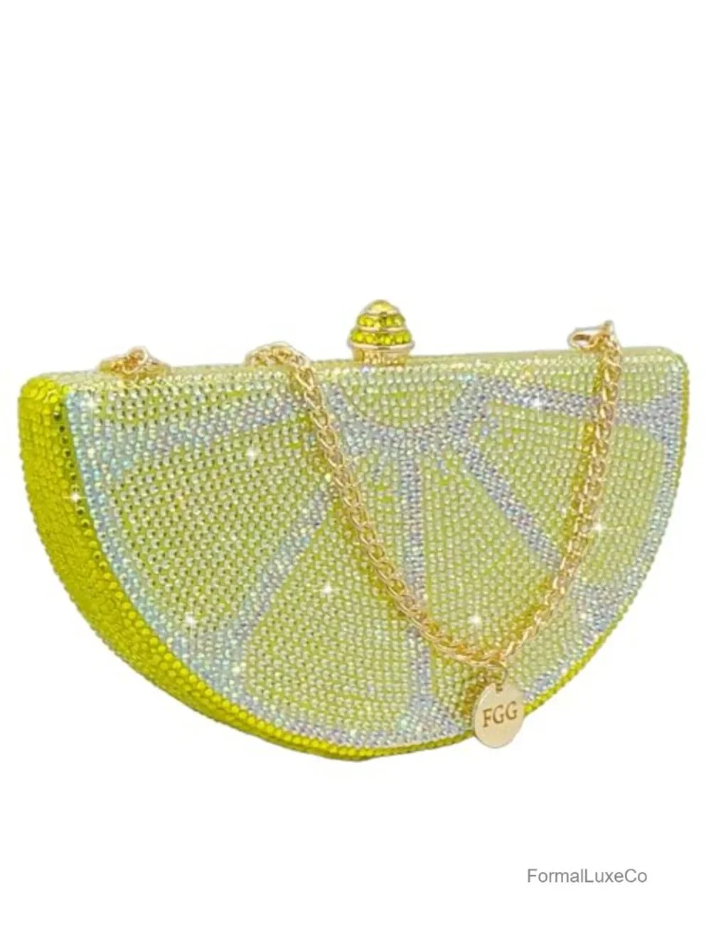 Mini Fruit Rhinestone Clutch Purse, Fits iPhone Pro, Crystal Evening Bag for